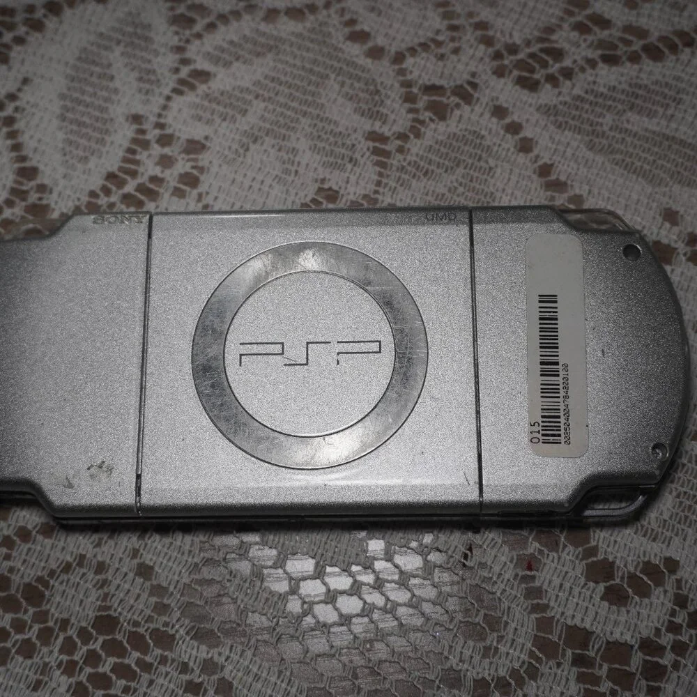 Sony PSP 2000 Mystic Silver Handheld Console Used Working
